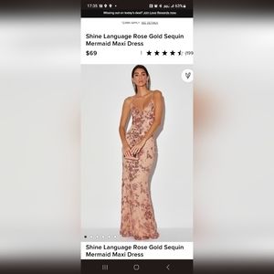 Lulu's small blush floor length dress